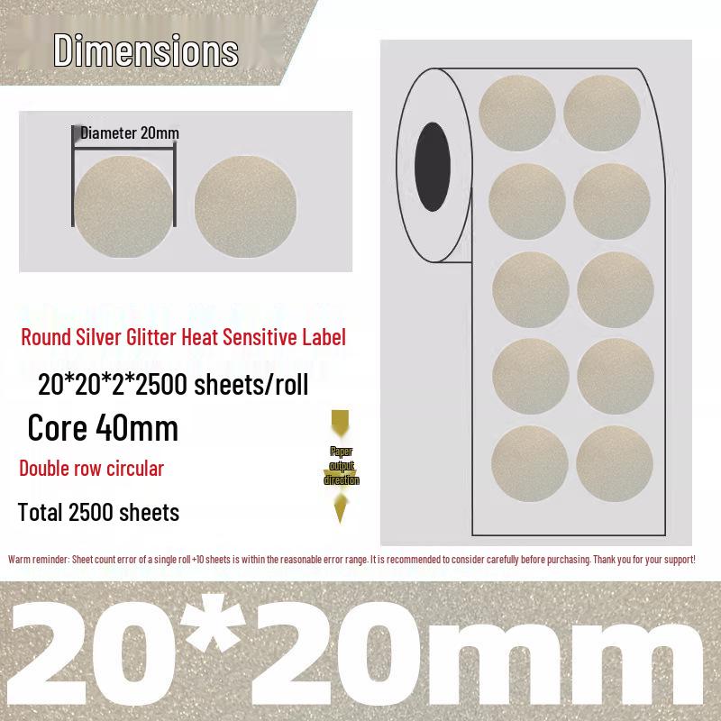 Silver Thermal Adhesive Printable Food Label