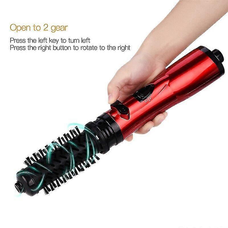Electric Hair Brush Professional Hair Curling Roller Wand Tourmaline Ceramic Hair Curler Blow Dryer Comb With 2 Heads
