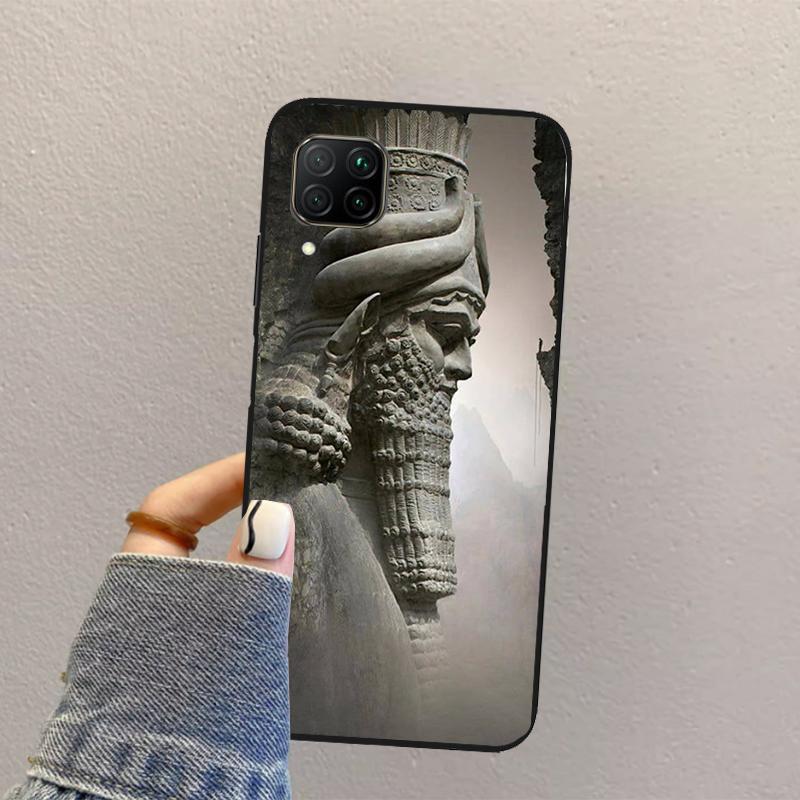 

Assyrian Statue lamassu Art For Huawei Nova Y73 Y72 Y61 Y91 Y70 Y60 Y90 12s 12i 11i 8i 9 10 SE P30 P40 Lite P60 Pro Case Nova 11 Pro