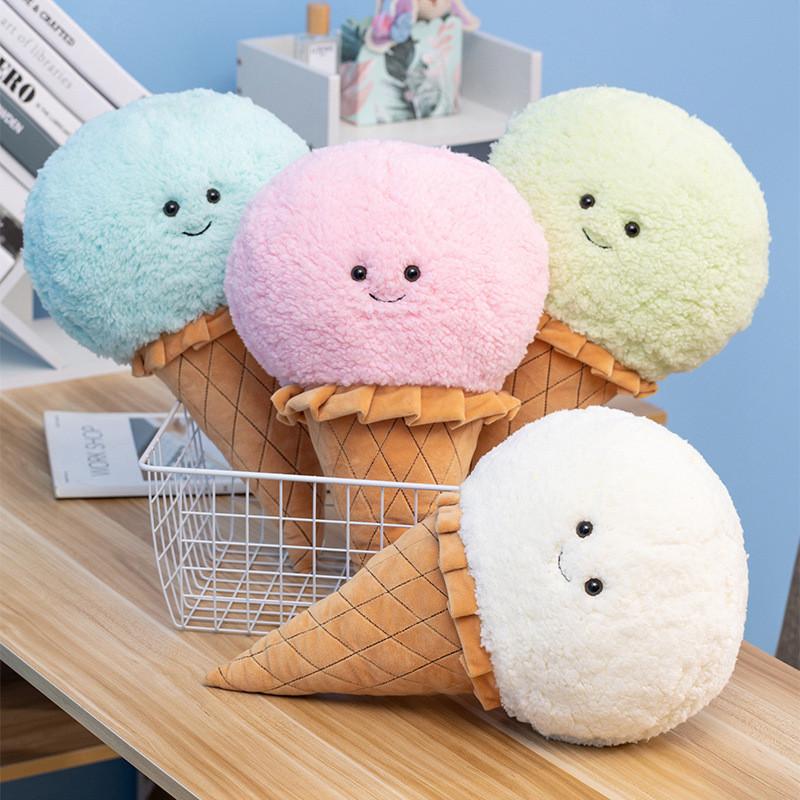 Ice Cream Plush Toys Cartoon Fill Doll Macaroon Xmas Gift Toys Ornament Stuffed