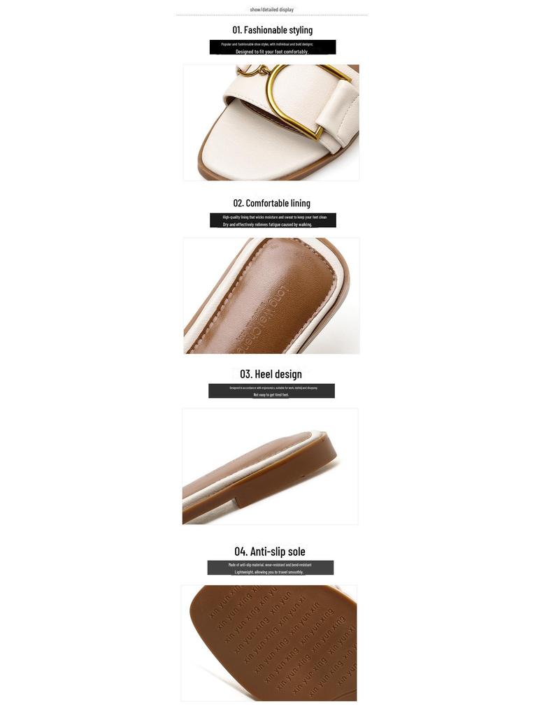 "2024 Schicke Damen Sommersandalen": Modische flache Zehensandalen für den Außenbereich"