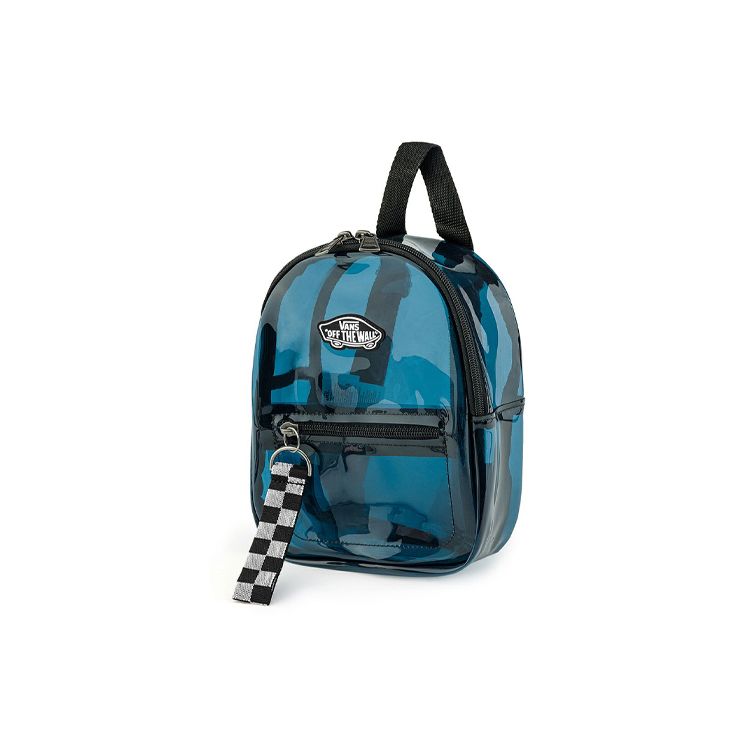 Vans White Blue Semi-Transparent Checkerboard Jelly Backpack Women Backpack VN0A5DODZEI