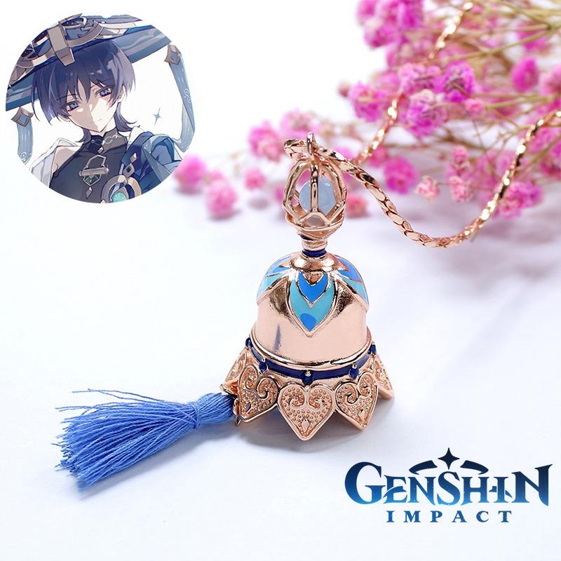 Lovebuff Genshin Impact Wanderer Bell Necklace Alloy Copper Pendant
