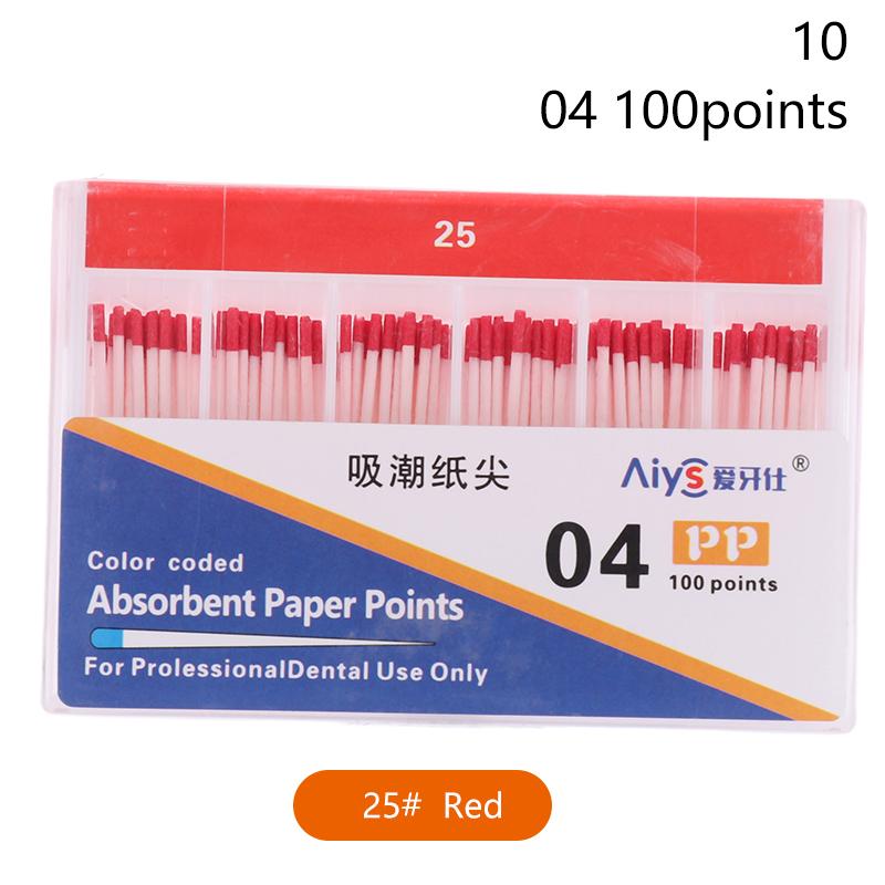 1 Låda Dental Absorberande Pappersspetsar Sterila Blandade Storlekar 02 04 06 Konicitet 15-40 Tandvårdsmaterial Endodonti Pappersspetsar