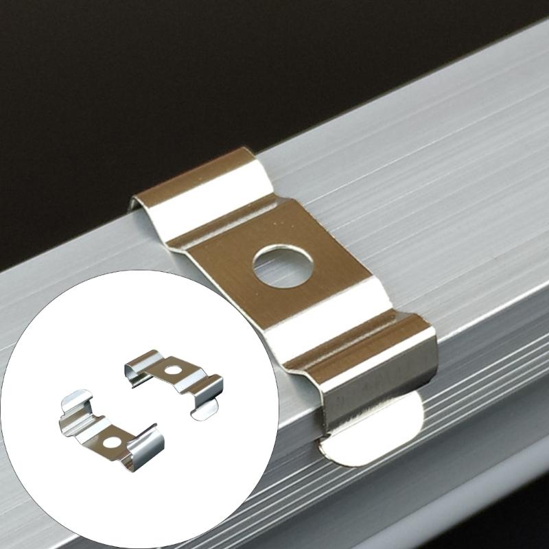 T5 Integrated Fastener Brackets Easy Installation Secure Hold for Fluorescent Fixtures Manganeses Steel Construction