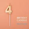 Gold and Silver Number Candles for Birthday Cakes - Pink Exquisite Design