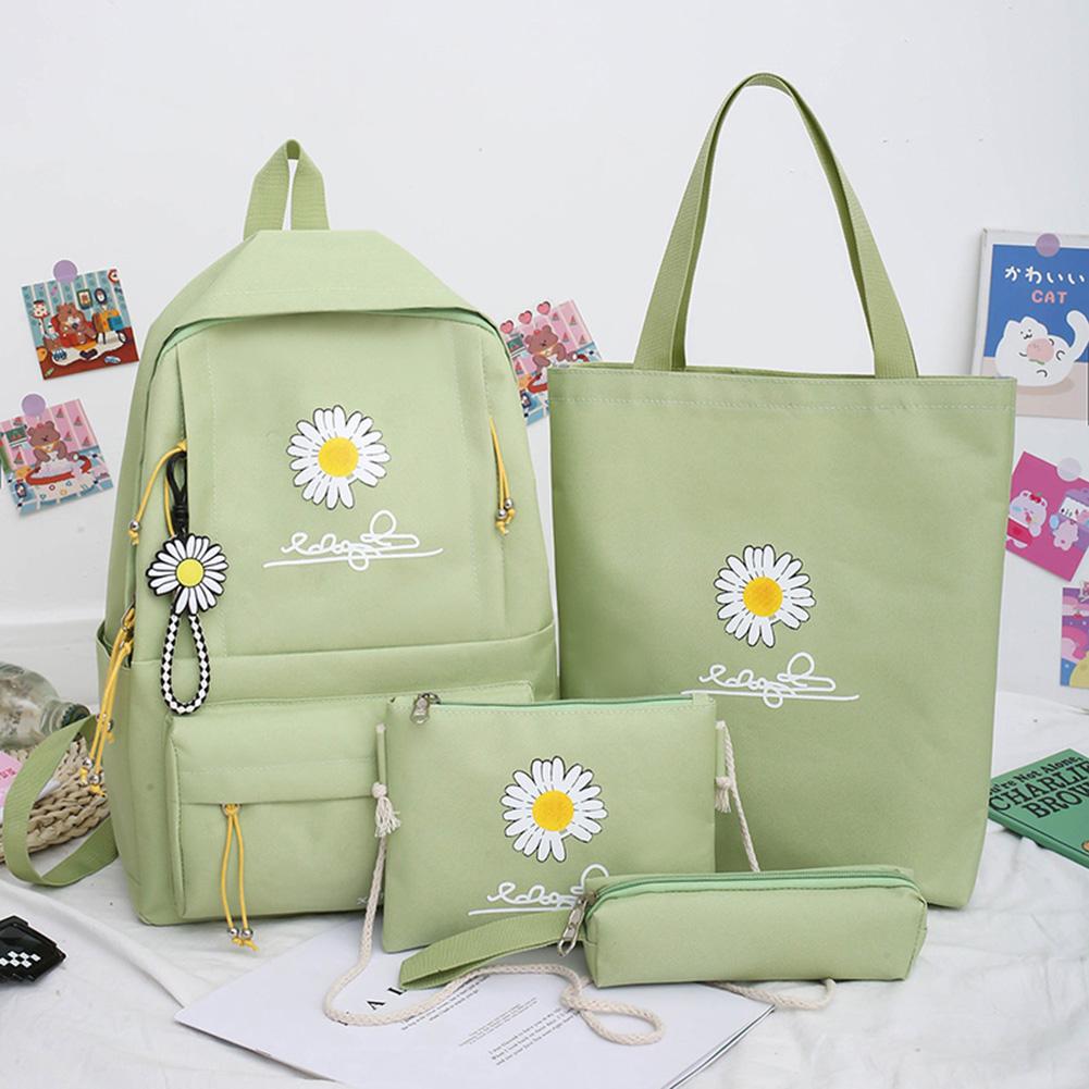 4 Teile/satz Frauen Schule Rucksäcke Schulranzen Leinwand Für Jugendliche Mädchen Student Buch Tasche Jungen Satchel