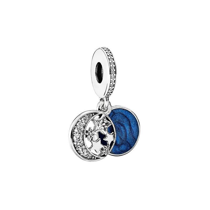 Pandora Moon And Star Charm Women Jewelry Silver 791993CZ Box