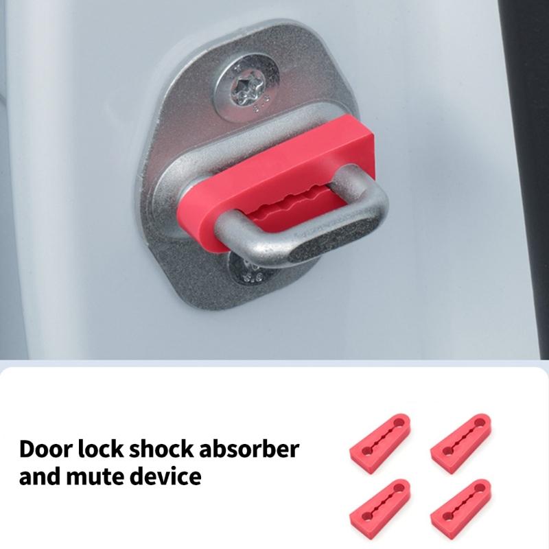 4Pcs Car Door Bumpers Silicone Shock Absorbing Pad for Quiet Closure Prevent Dents in Narrow Parking Spaces