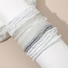 Pack of 20 Beach Inspired White  Bead Bracelet Elegant White Bead Bracelet Versatile Beach Stylish Hand Accessories