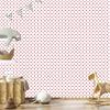 Wallpaper Dots white and coral, white background for living room and bedroom 50x1000