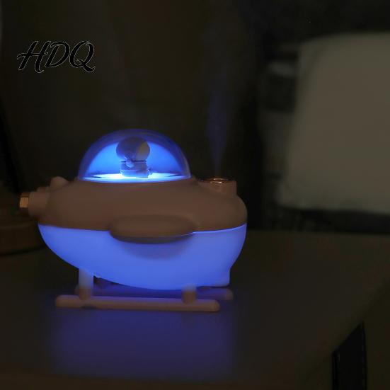 Desktop Humidifier Humidifier Airplane Shaped with Light Portable 220ml Water LED Light Tank Capacity Quiet Operation for Skin Moisturizing