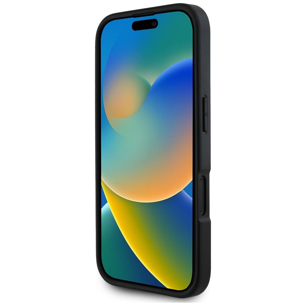 Etui Karl Lagerfeld Hc Grained Pu        Cardslot Metal Signature Do Iphone 16 Czarny