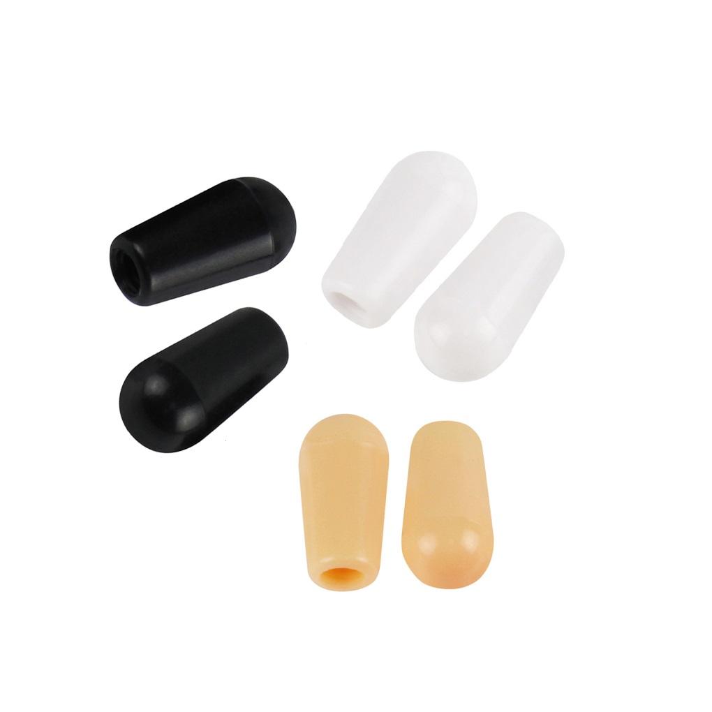 

FLEOR 6pcs Plastic Guitar Pickup Selector Switch Tips 3 Way Toggle Switch Knobs Tips Caps 4mm Guitar Accessories