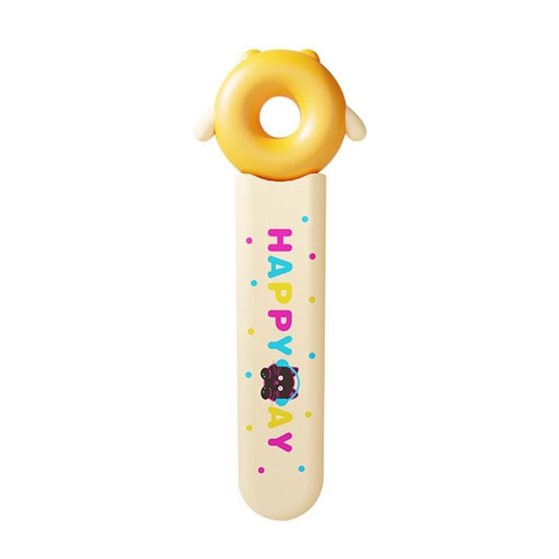 

Cute Doughnuts Design Food Clip Prevents Dirty Hand Portable Snacks Holders for Home Office Outdoor Use жёлтый