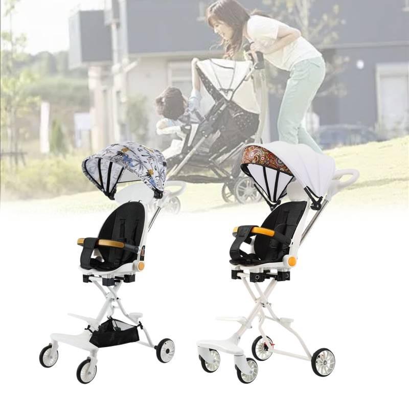 Stroller Ultra Kids Lightweight Foldable Convertible Seat One Rotation Button