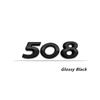 Metal Car Body Side Emblem Number Sticker for Peugeot 206 207 208 301 307 308 408 508 Rear Trunk Badge Decals Accessories