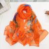 New Women's Air Conditioning Thin Silk Scarf  Silk Emulated Silk Versatile Silk Scarf  Sun Protection Scarf  Colorful Scarf