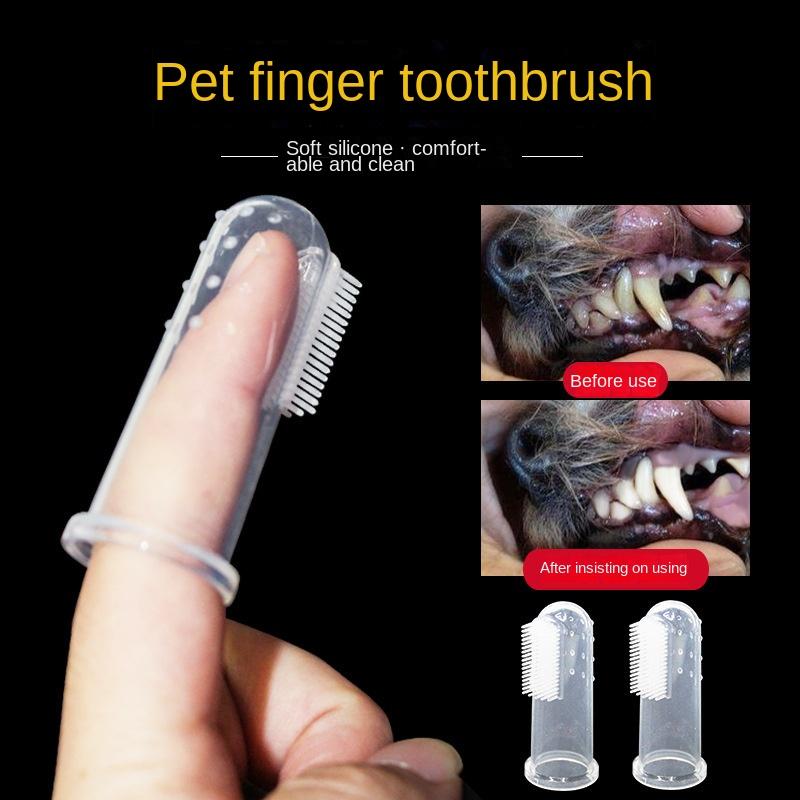 Super Soft Pet Finger Toothbrush Dog Brush Teeth Care Dog Cat Cleaning Supplies