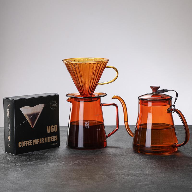 Baifenbai Home Furnishing Light Glass Hand Brewer Coffee Filter Coffee Filter Cup