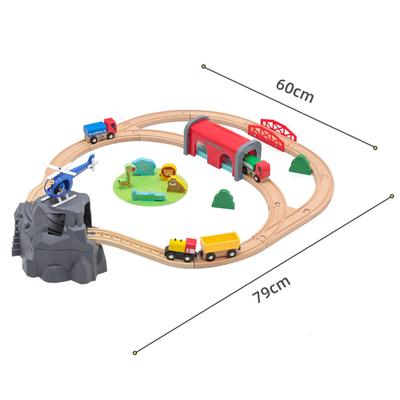 DIY Wooden Train Track Set Compatible with All Major Brands Toys for Children Railway Toy Road Accessories Toy Kids Gift PD58