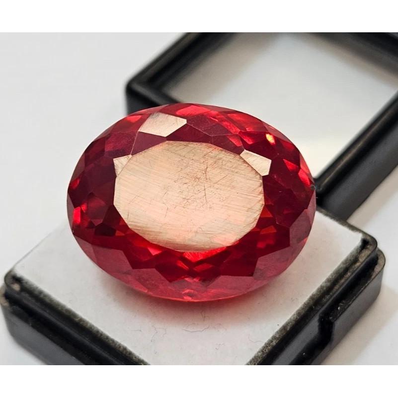 Cambodia Zircon Red 95+ Ct Oval Cut Certified Stunning Loose Gemstone