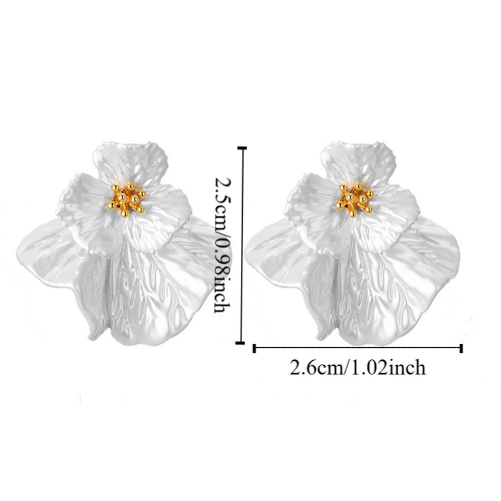 Hook Piercing Vintage Earrings Ear Decor Temperament Earrings Flower Stud Earrings  Girls Gift
