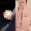 Europäische Und Amerikanische Mode Retro Legierung Blume Mit Perle Brosche Brustblume