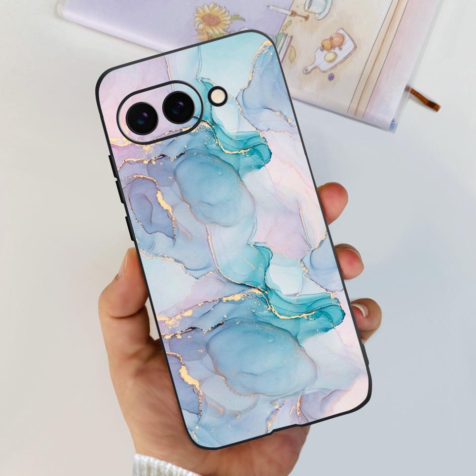 For Google Pixel 9a 9 Pro Phone Case Cool Cartoon Cat Painting Soft Slim Clear TPU Rubber Silicone Back Cover For Google 9 9Pro