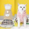 Pet Clothing Cat Clothes Cat Cotton Vest Small Blue Cat Clothing Autumn and Winter New 23 White Bear Cotton Skirt