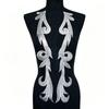 2 Pieces Gold Silver Embroidery Applique Patch Collar Decoration Sequin Baroque Applique Handmade Accessories Iron On Patch