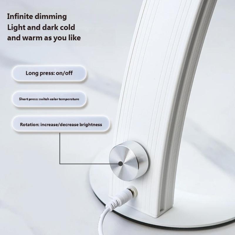 Lâmpada Compacta de 3 Seções para Nail Designer Suporte para Celular Ajustável Iluminação Recarregável por USB para Casa Salão