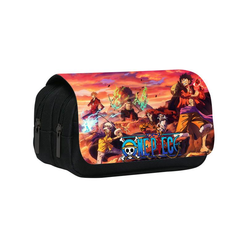 One Piece Dual Compartment Pencil Bag With Waterproof Material For School Use