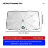 For Skoda Foldable Car UV Sunshade Front Windshield Car Sunshade Parasol Fabia Kamiq Superb Scala Enyaq-iV MK3 VisionS Yeti ahc511