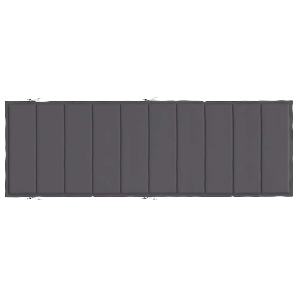 Sun Lounger Cushion Anthracite 186 x 58 x 4 cm Oxford Fabric