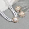 Elegant Pearls Necklace and Earrings Set for Weddings Parties Daily Wear