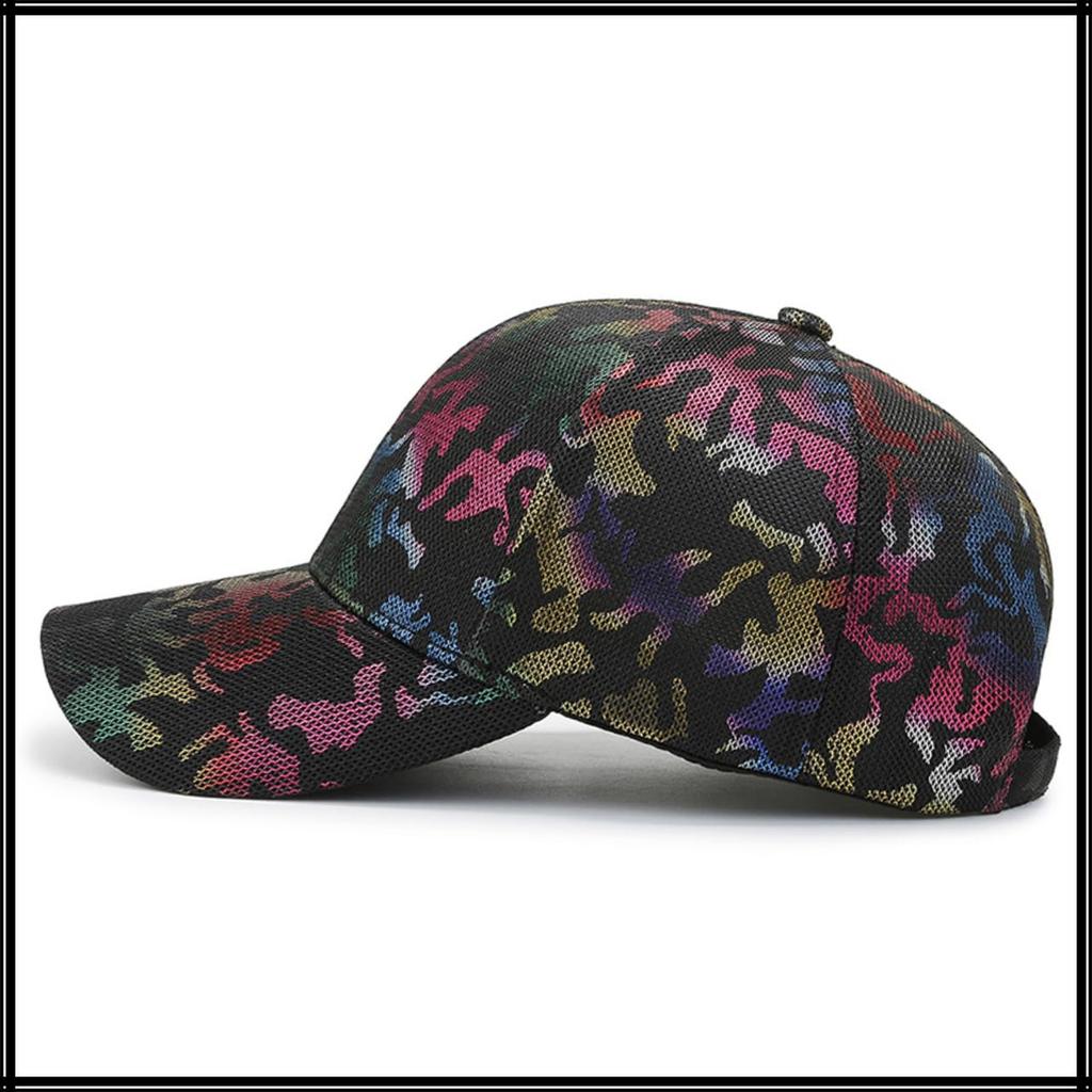 Graffiti Design Hat Cap Mesh Outdoor Casual Men Women CZ837 [White Fang] (Black)