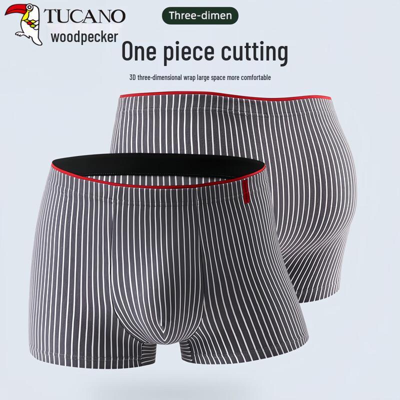 Woodpecker Men's Striped Cotton Boxer Briefs