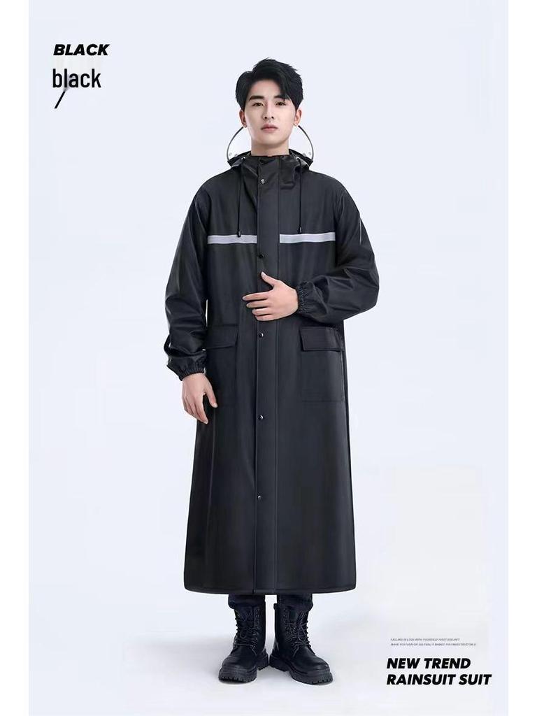 Unisex Full-Body Reflective Anti-Storm Raincoat Jumpsuit