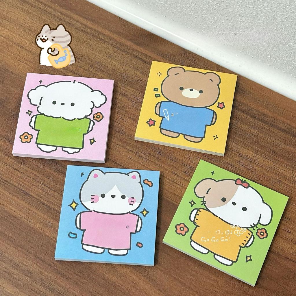 Cartoon-style Simple and Cute Sticky Notes - Decorative Stationery for Student Planners, Note-taking  (Adhesive Notepads) kawaii