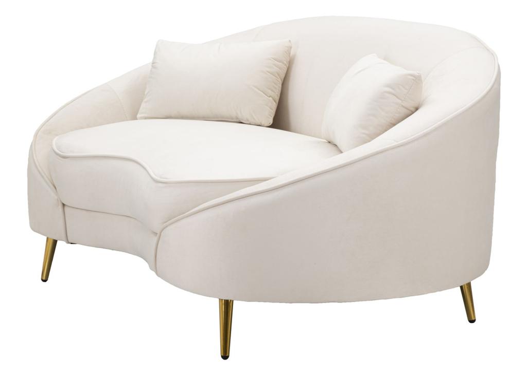 Sofa 2 Seaters Oslo With Cushions Cream Cm 148X84X68
