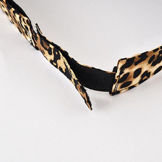 Leerer Dach Leopardenmuster Verstellbares Klettband Sonnenhut Damen Verlängerte Krempe Tennis Sporthut Modeaccessoires