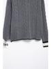 European & American Style Pocket V-neck Cable Knit Cardigan - Women's Spring 2025 Collection