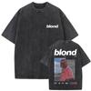 Washed Rapper Frank Vintage Oversized T Shirts Men Ocean Hip Hop Trend T Shirt Blond Pop Music Tshirts Male Fashion Streetwear