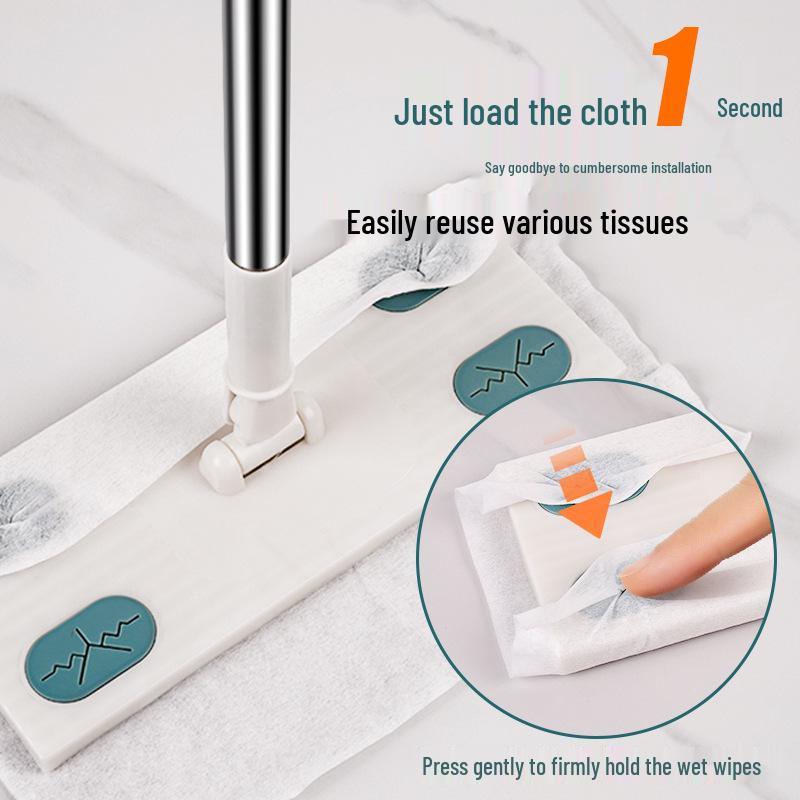 Multifunctional Hand-Free Rotating Flat Mop: Wet & Dry Electrostatic Dust Removal