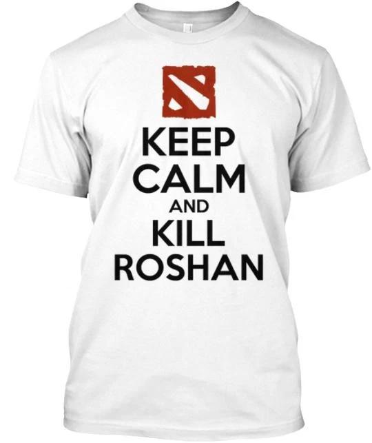 

Сохраняй спокойствие и убей Рошана Dota 2 Футболка Сделано в США Размер от S до 5XL 4XL