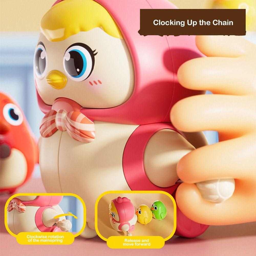 4pcs Set Sensory Exercise Walk Chicken Toys Intelligent Wind-up Toy  for Baby Walking