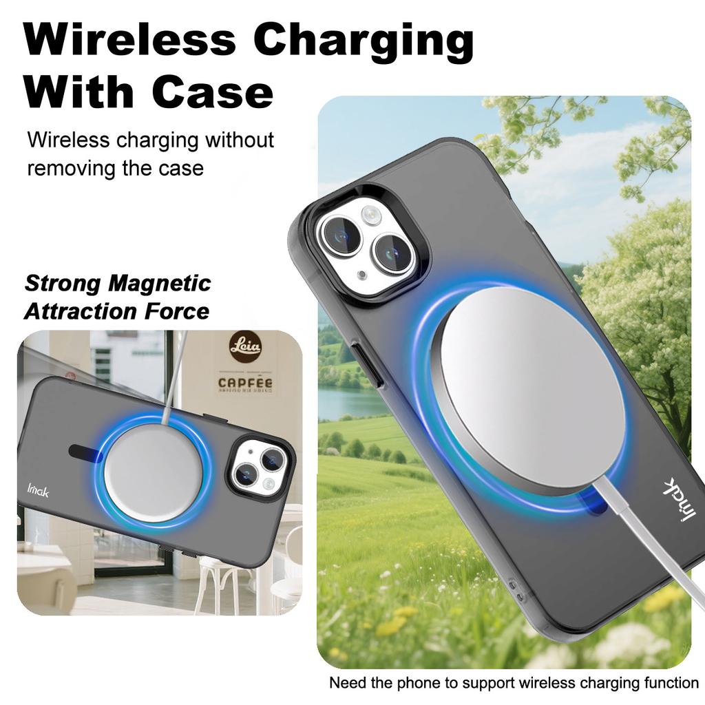 For iPhone 14/13 Case Compatible with MagSafe Candy Color Anti Drop TPU+PET Back Cover
