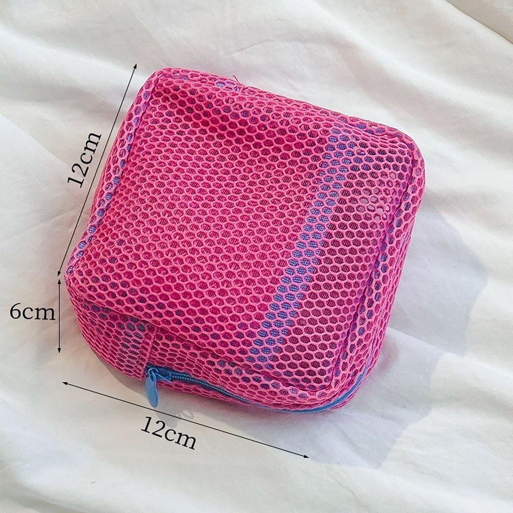Square Mesh Storage Pouch Mini Zipper Coin Purse Mini Wash Bag Stationery Case Small Capacity Key Bags Transparent Cosmetic Bag