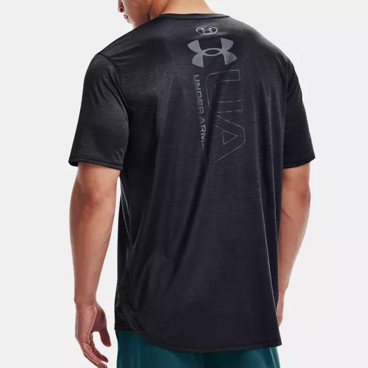 Under Armour Vent Graphic Logo Crew Neck T-Shirt Men Black 1365217-001